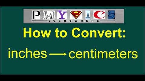 Convert Centimeters to Inches